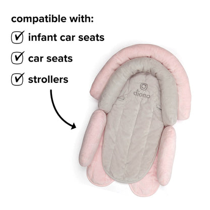 Diono Cuddle Soft 2-in-1 Head Support - Gray / Pink - 40290