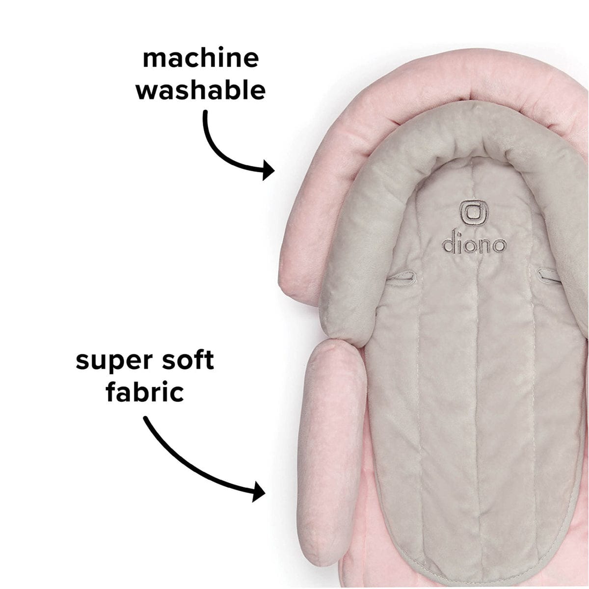 Diono Cuddle Soft 2-in-1 Head Support - Gray / Pink - 40290