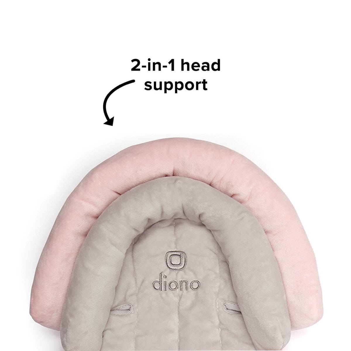 Diono Cuddle Soft 2-in-1 Head Support - Gray / Pink - 40290