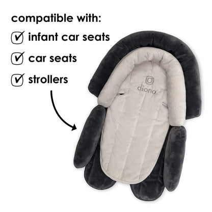 Diono Cuddle Soft, 2-in-1 Head Support, Grey/Arctic - 40289
