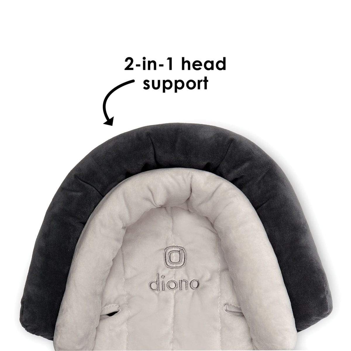 Diono Cuddle Soft, 2-in-1 Head Support, Grey/Arctic - 40289