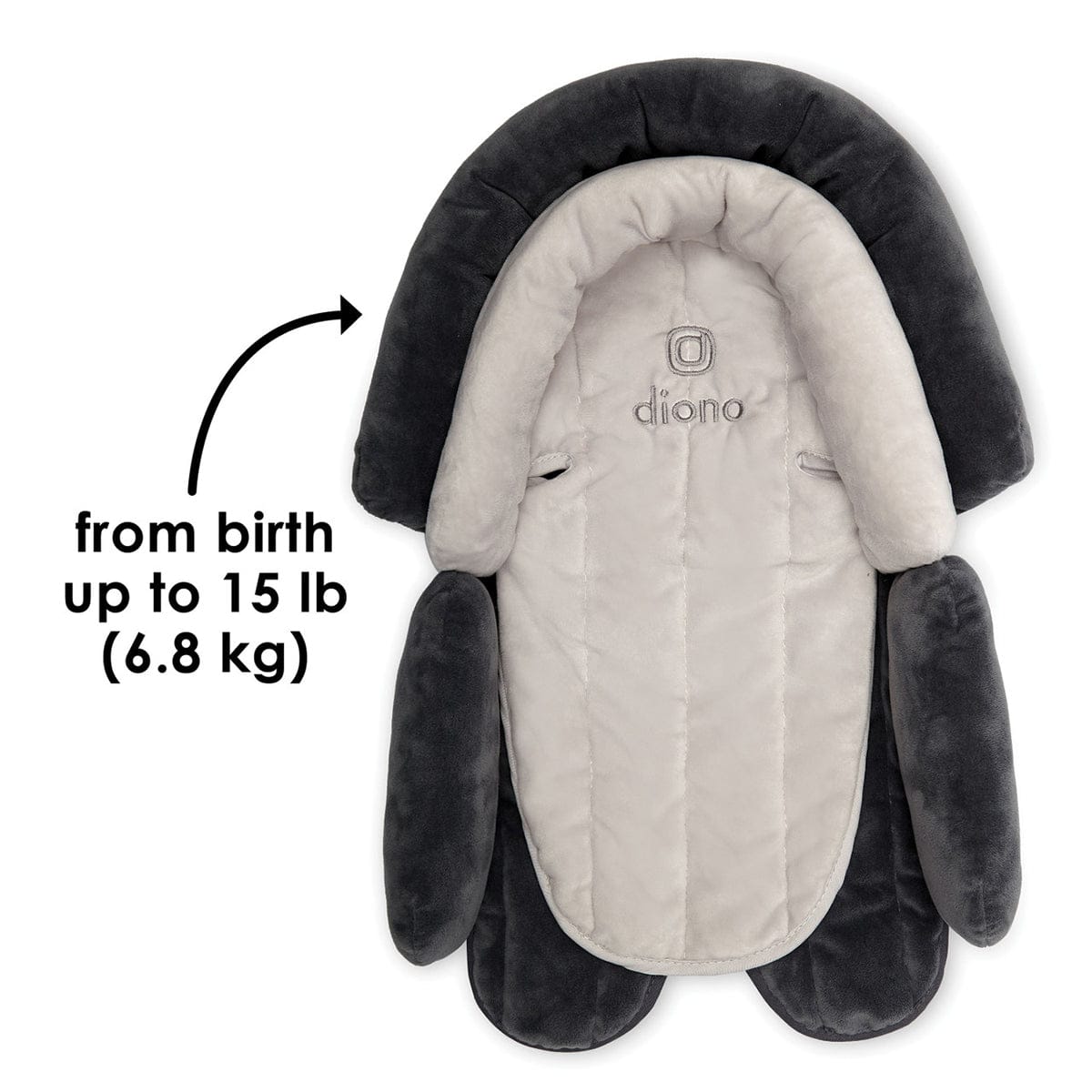 Diono Cuddle Soft, 2-in-1 Head Support, Grey/Arctic - 40289