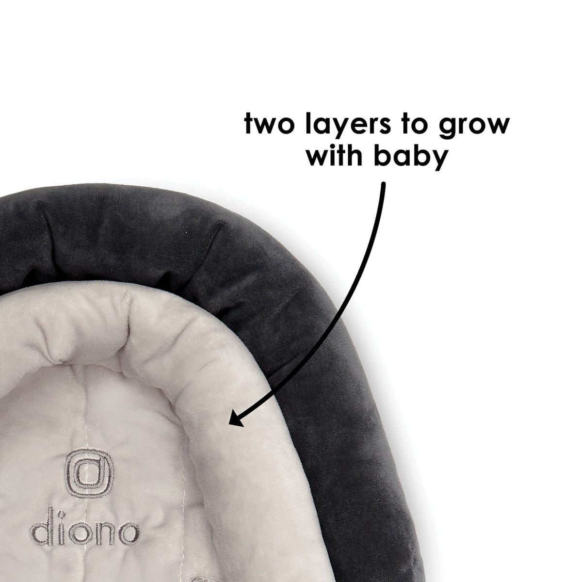 Diono Cuddle Soft, 2-in-1 Head Support, Grey/Arctic - 40289