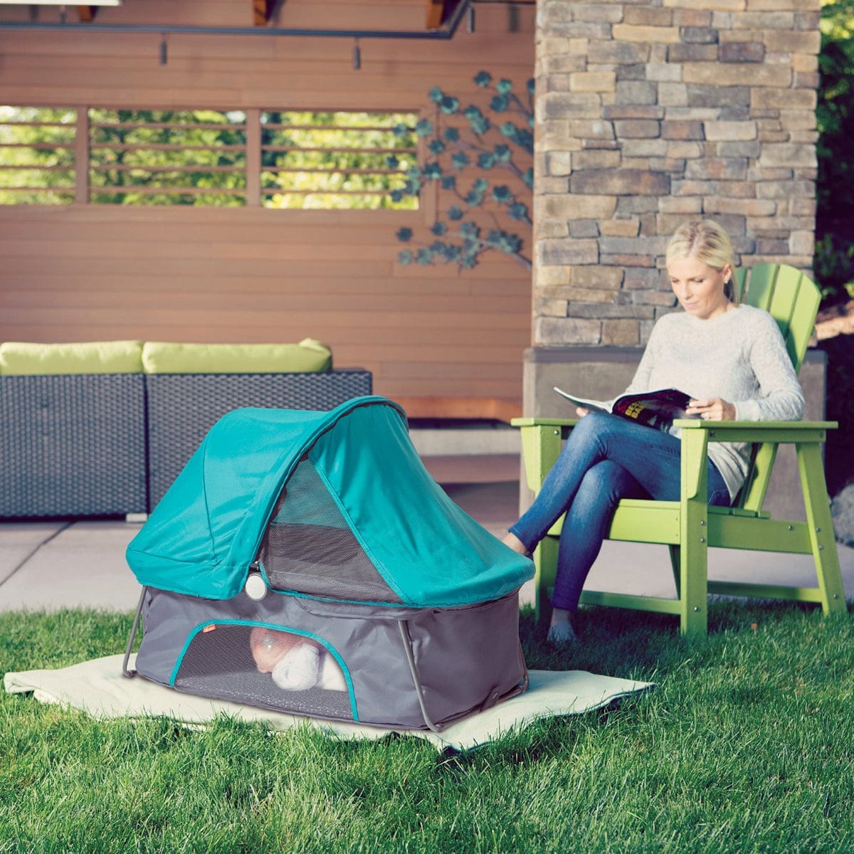 Diono Dreamliner Travel Bassinet - Teal - 71002-D