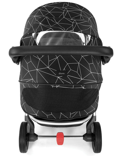 Diono Excurze Stroller & Carrycot - Luxe Black Platinum - 22921-22931