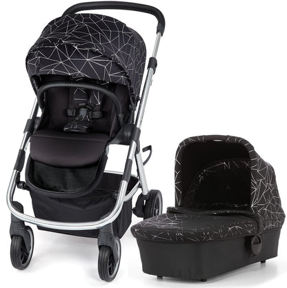 Diono Excurze Stroller & Carrycot - Luxe Black Platinum - 22921-22931