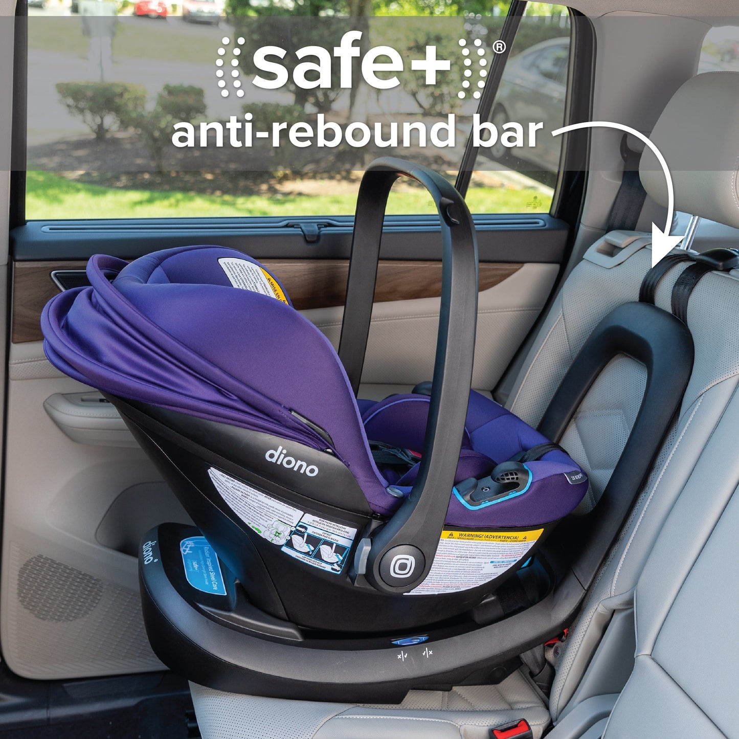 Diono LiteClik 30 RXT SafePlus Infant Car Seat and Base - Purple Wildberry - 56005-NA-01