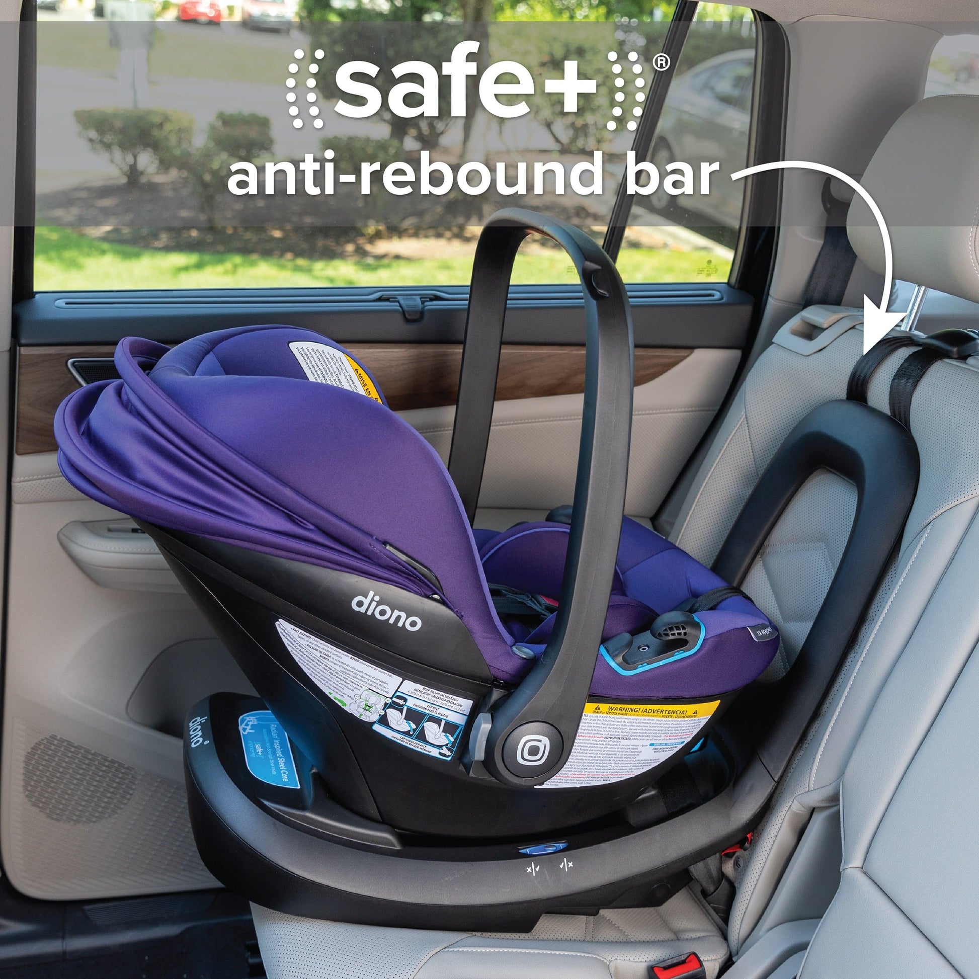 Diono LiteClik 30 RXT SafePlus Infant Car Seat and Base - Purple Wildberry - 56005-NA-01