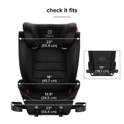 Diono Monterey 2XT Latch 2-in-1 Booster Car Seat - Black - 15610-DIONO