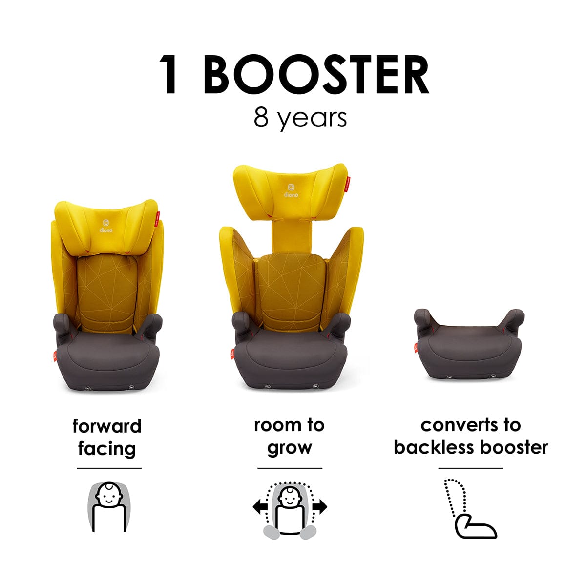 Diono Monterey 4DXT Latch 2-in-1 Booster Car Seat - Red - 10883-DIONO