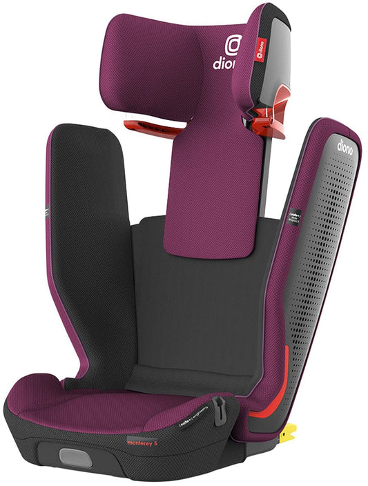 Diono Monterey 5iST FixSafe Belt Positioning High Back Booster Car Seat - Purple Plum - 15704-DIONO