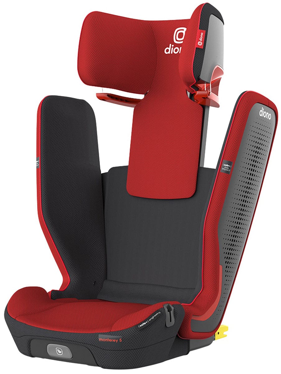 Diono Monterey 5iST FixSafe Belt Positioning High Back Booster Car Seat - Red Cherry - 15702-DIONO