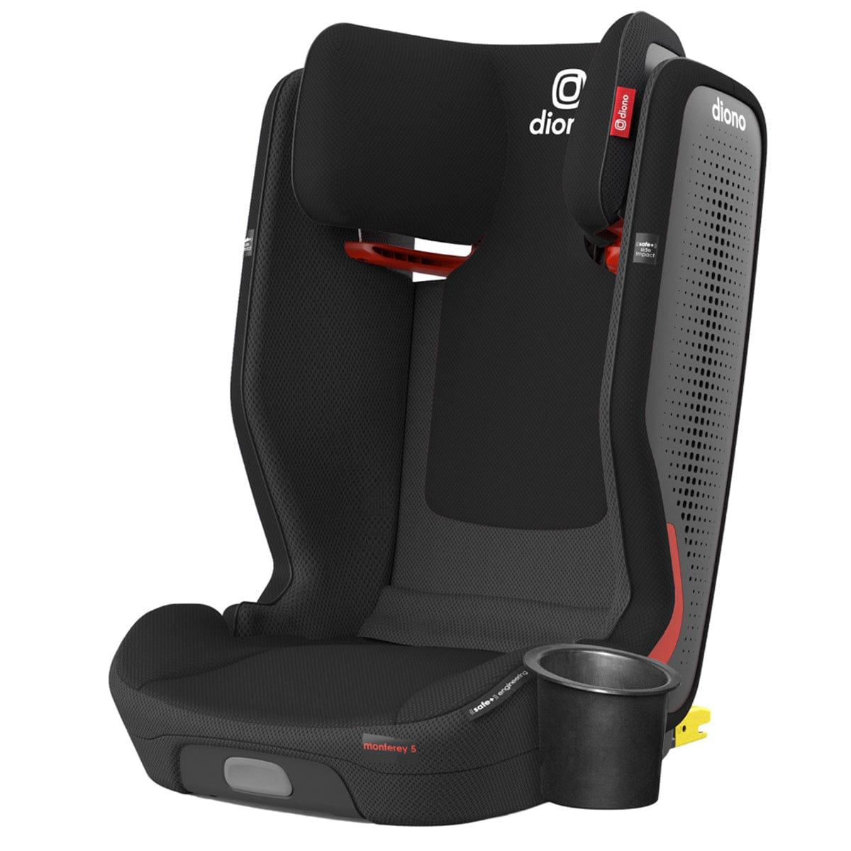 Diono Monterey 5iST FixSafe Belt Positioning High Back Booster Car Seat - Gray Slate - 15701-DIONO