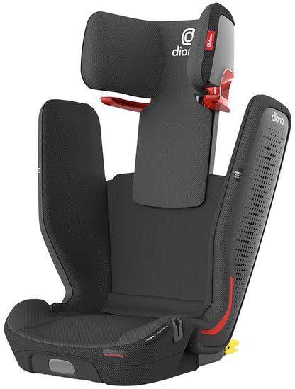 Diono Monterey 5iST FixSafe Belt Positioning High Back Booster Car Seat - Gray Slate - 15701-DIONO
