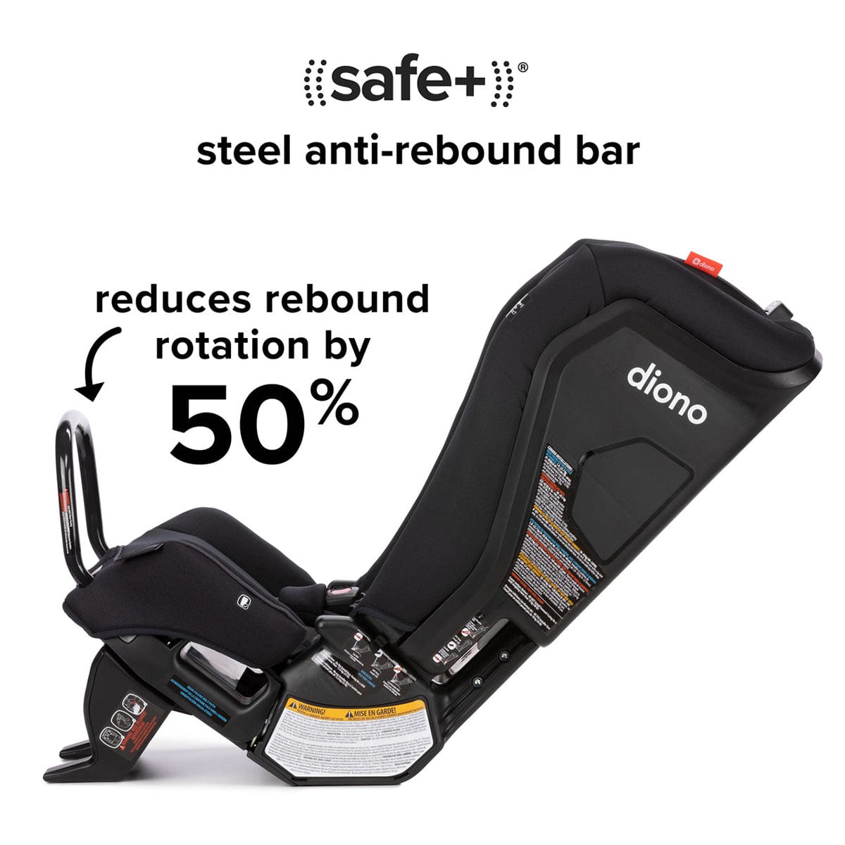 Diono Radian 3 RXT Safe+ Narrow All-in-One Convertible Car Seat - Black Jet - 50100-DIONO