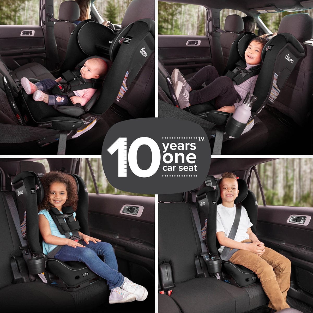 Diono Radian 3 RXT Safe+ Narrow All-in-One Convertible Car Seat - Purple Plum - 50105-DIONO