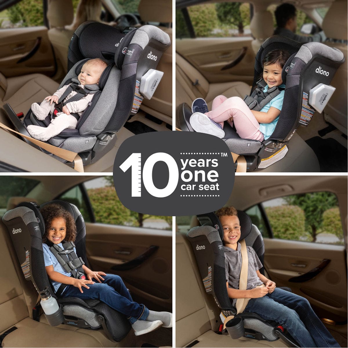 Diono Radian 3QXT+ FirstClass SafePlus Narrow All-in-One Convertible Car Seat - Black Jet - 53000-DIONO