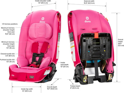 Diono Radian 3R Narrow All-in-One Convertible Car Seat - Pink Cotton Candy - 50644-DIONO