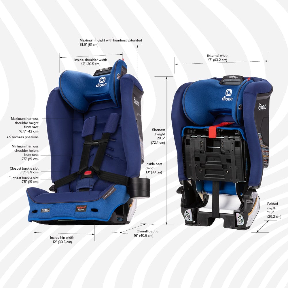 Diono Radian 3R SafePlus All-in-One Convertible Car Seat - Blue Sky - 50633-NA-01