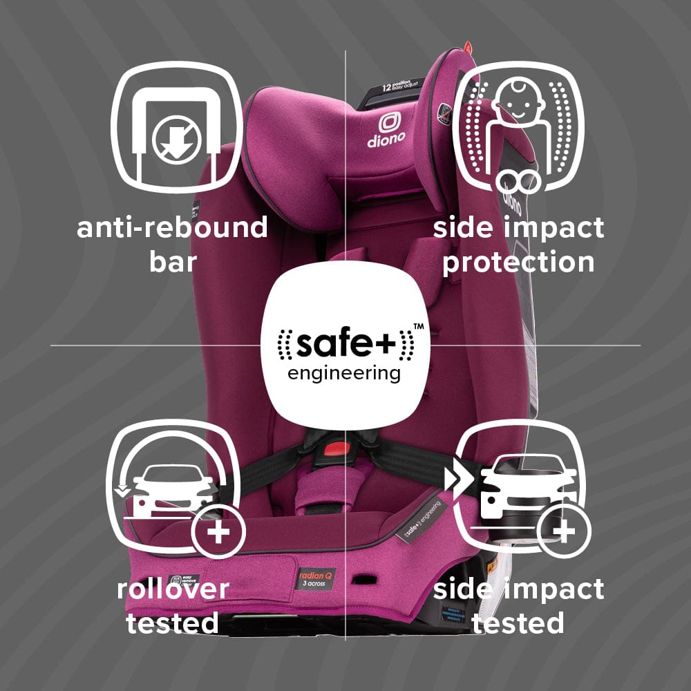Diono Radian 3R SafePlus All-in-One Convertible Car Seat - Purple Plum - 50637-NA-01