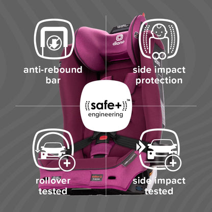 Diono Radian 3R SafePlus All-in-One Convertible Car Seat - Purple Plum - 50637-NA-01