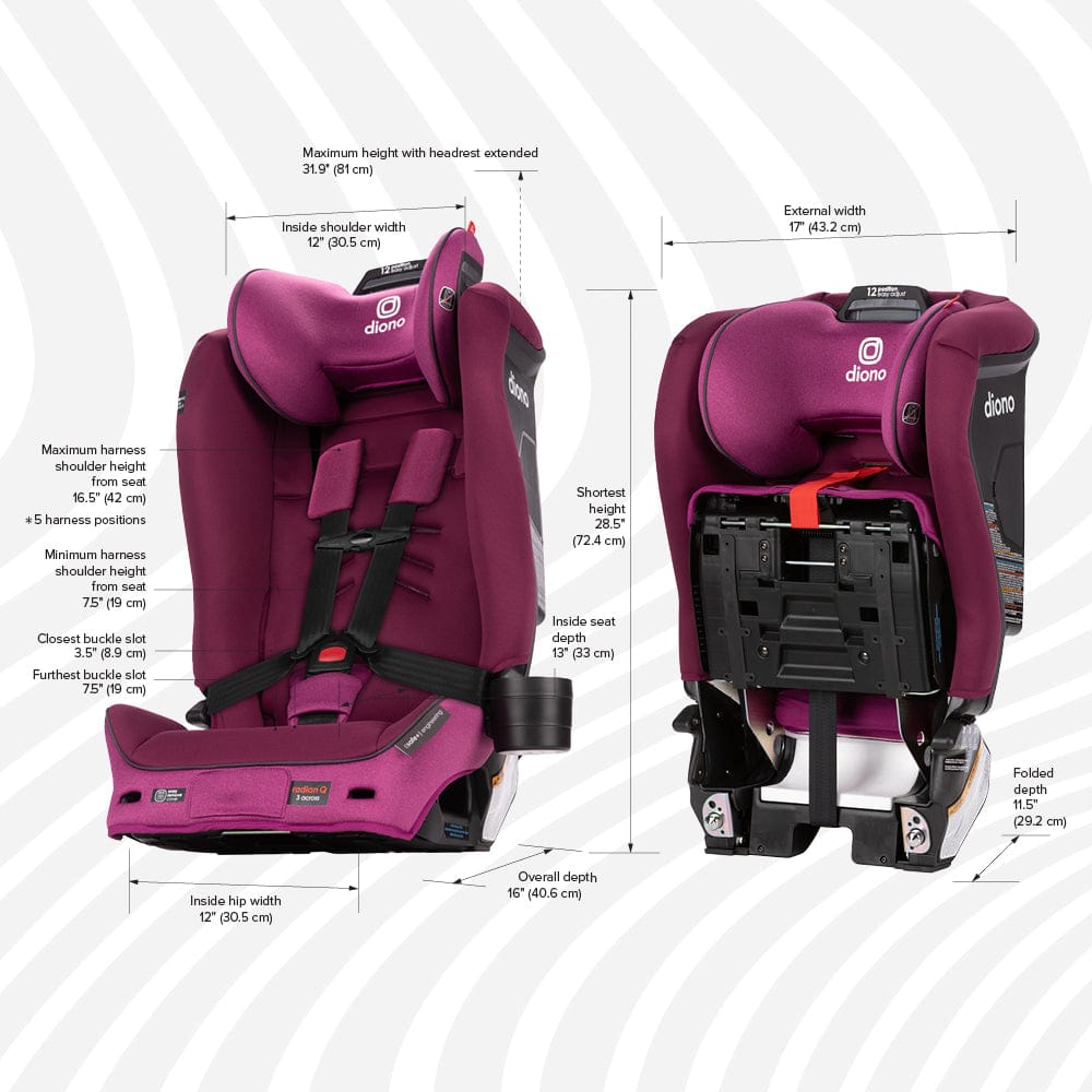 Diono Radian 3R SafePlus All-in-One Convertible Car Seat - Purple Plum - 50637-NA-01
