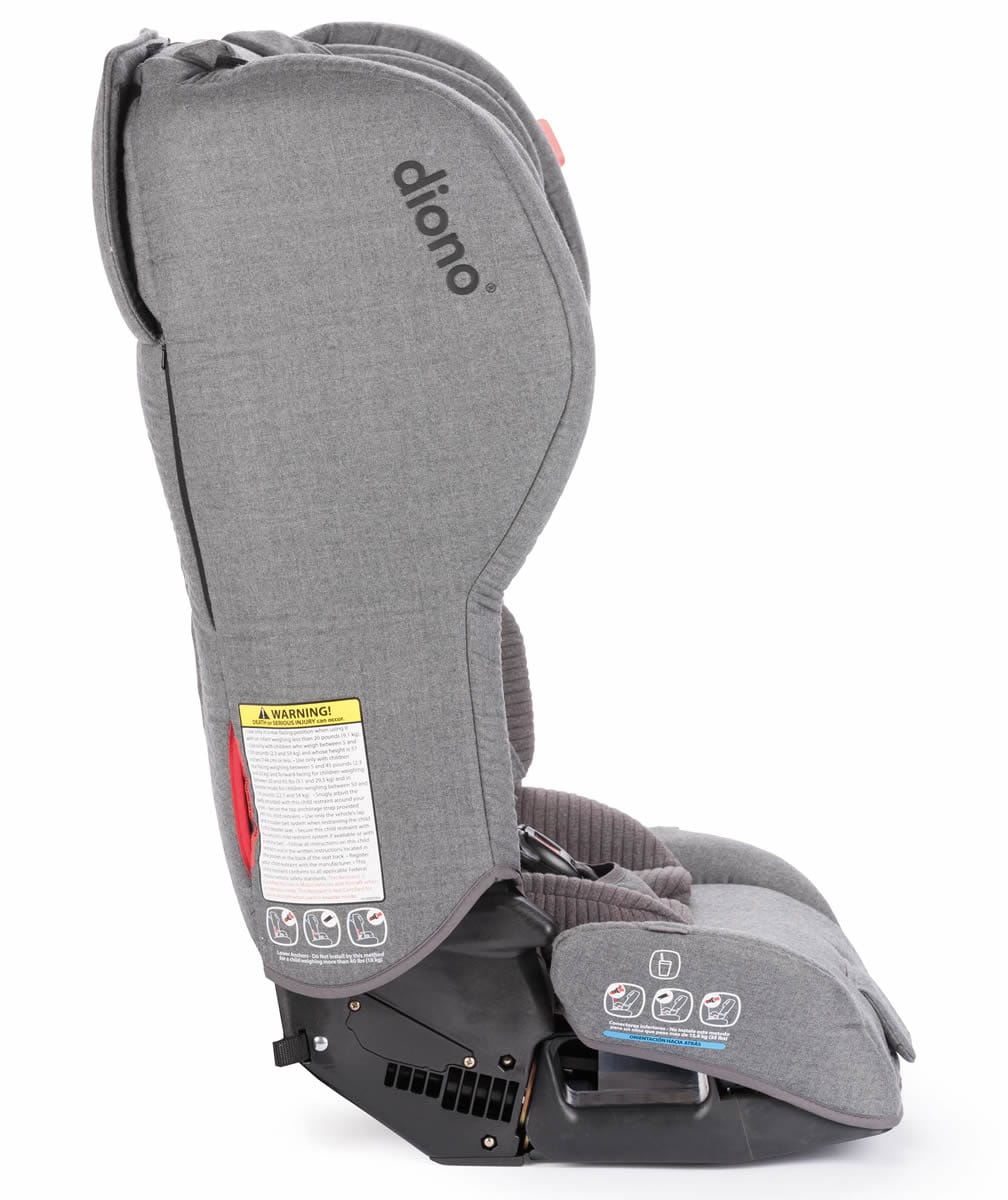 Diono Rainier 2 AXT All-in-One Convertible Car Seat + Booster - Dark Grey Wool - 50216