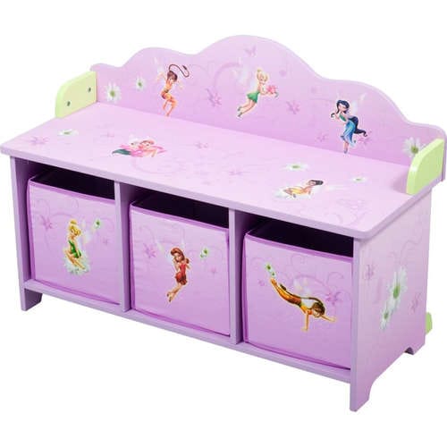 Disney TinkerBell Fairies Toy Bench with 3 Bins - TB84515FR