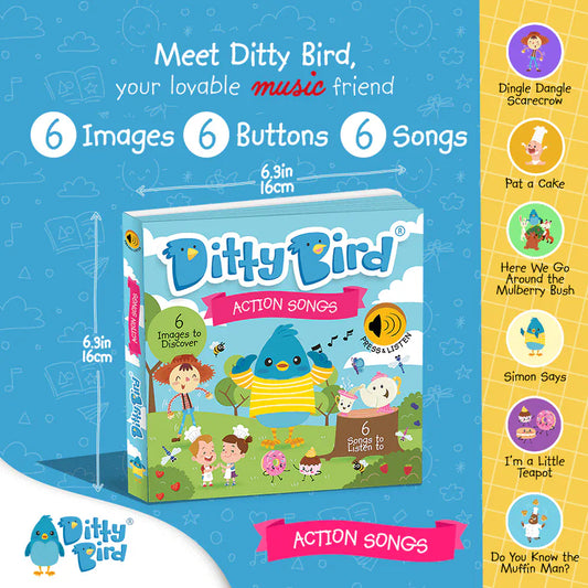 Ditty Bird Musical Books - Action Songs - 001-UC