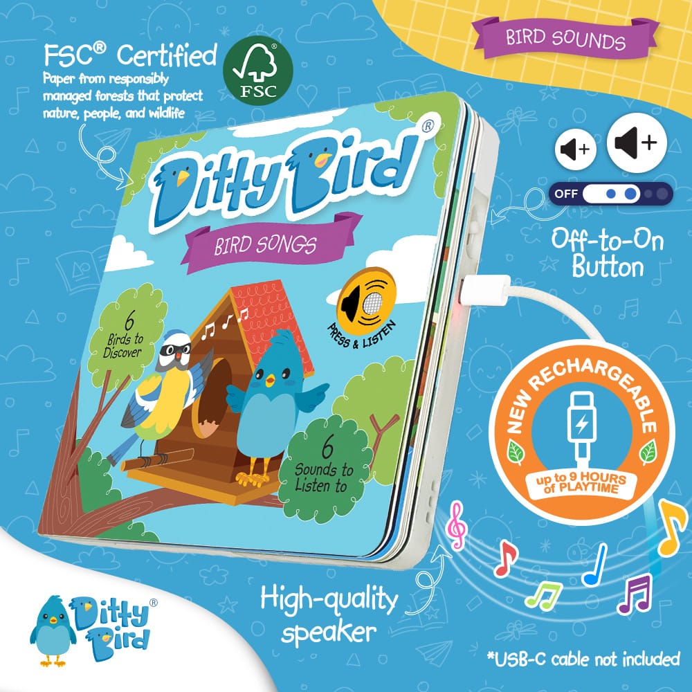 Ditty Bird Musical Books - Bird Sounds