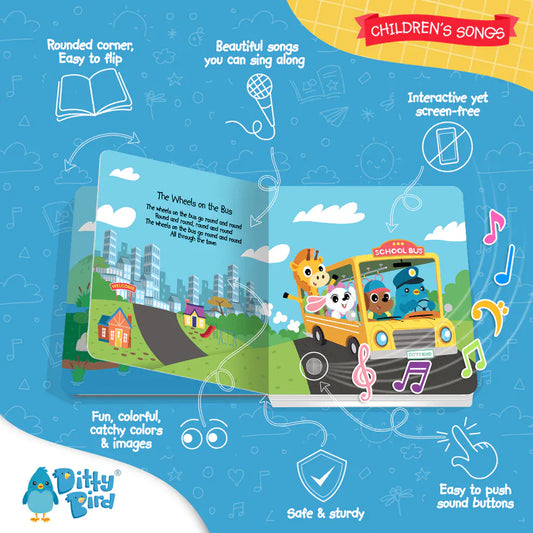 Ditty Bird Musical Books - Children's Songs - 027-UC