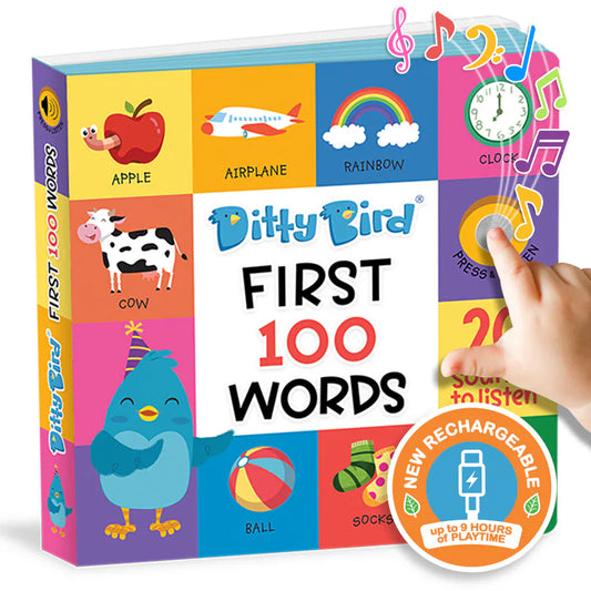 Ditty Bird Musical Books - First 100 Words - 034-UC