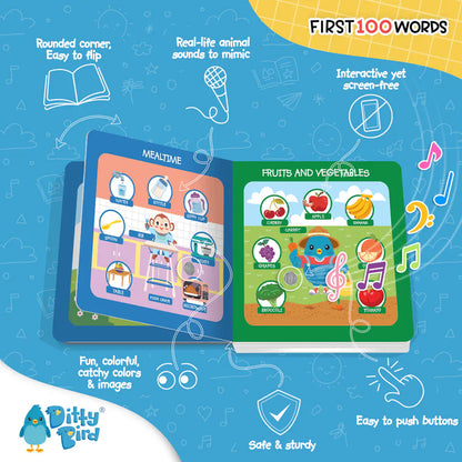 Ditty Bird Musical Books - First 100 Words - 034-UC