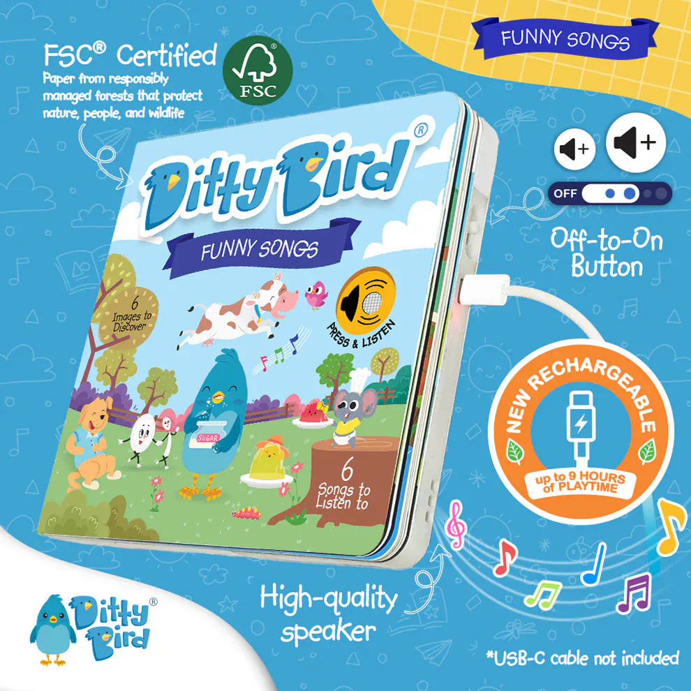 Ditty Bird Musical Books - Funny Songs - 003-UC