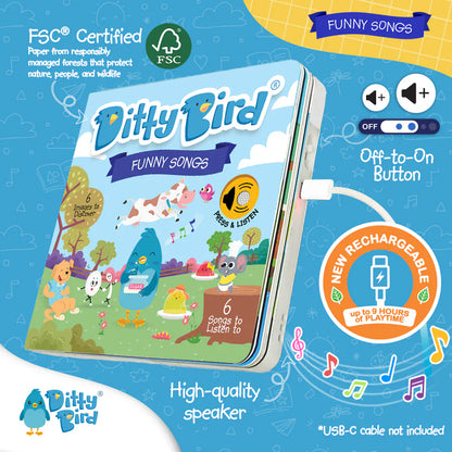 Ditty Bird Musical Books - Funny Songs - 003-UC