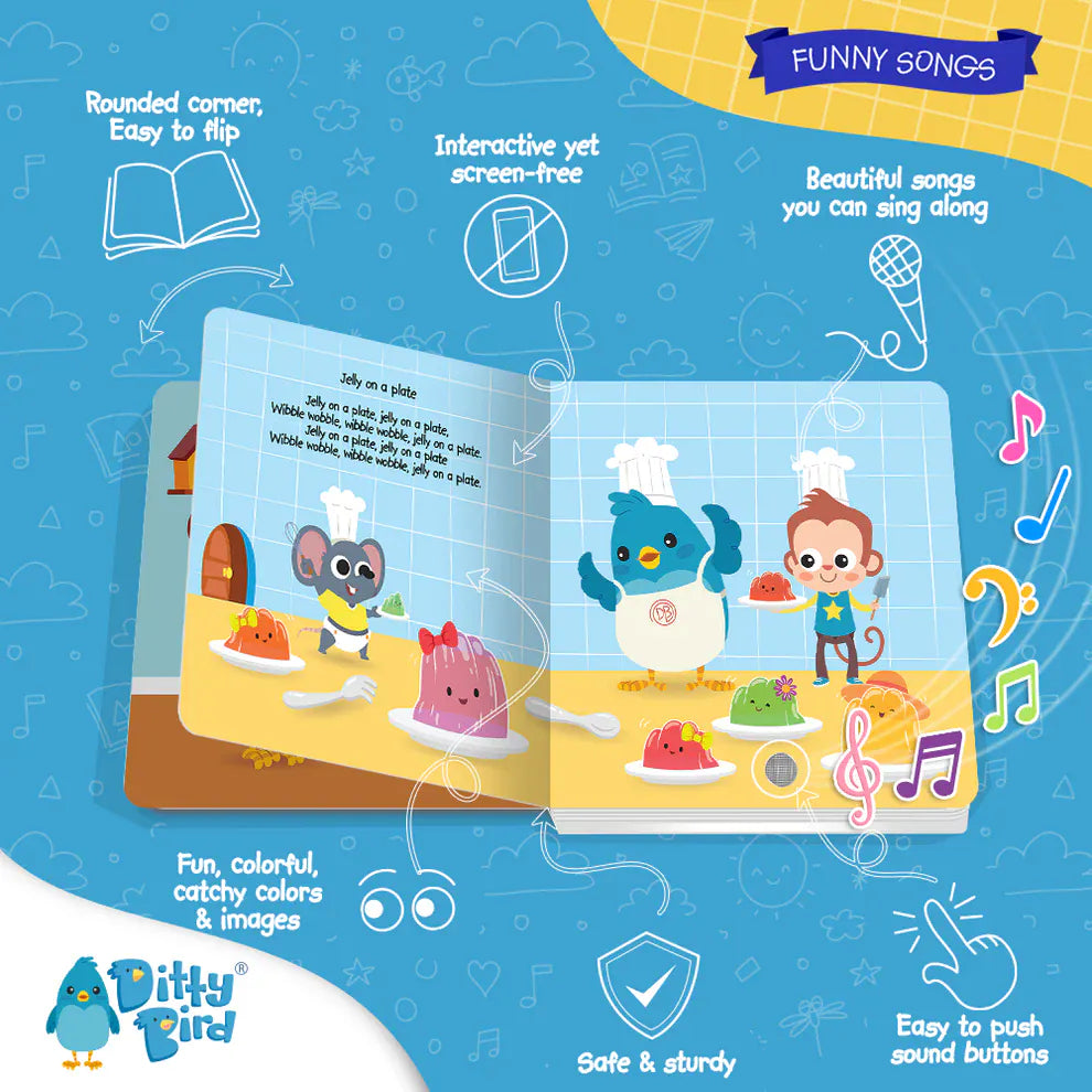 Ditty Bird Musical Books - Funny Songs - 003-UC