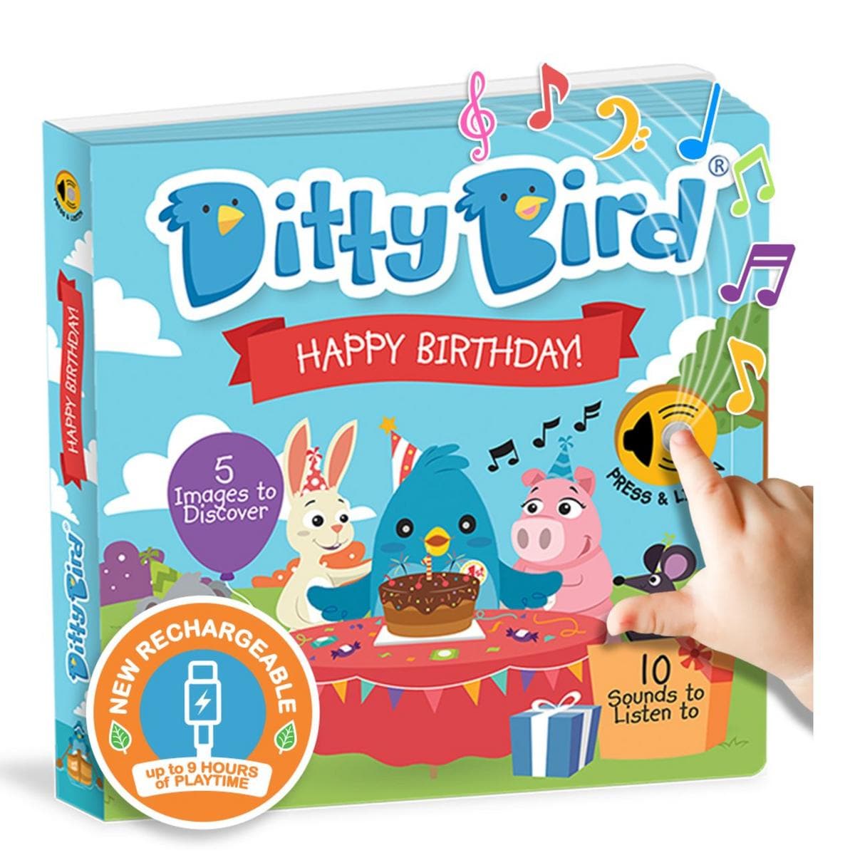 Ditty Bird Musical Books - Happy Birthday - 014-UC