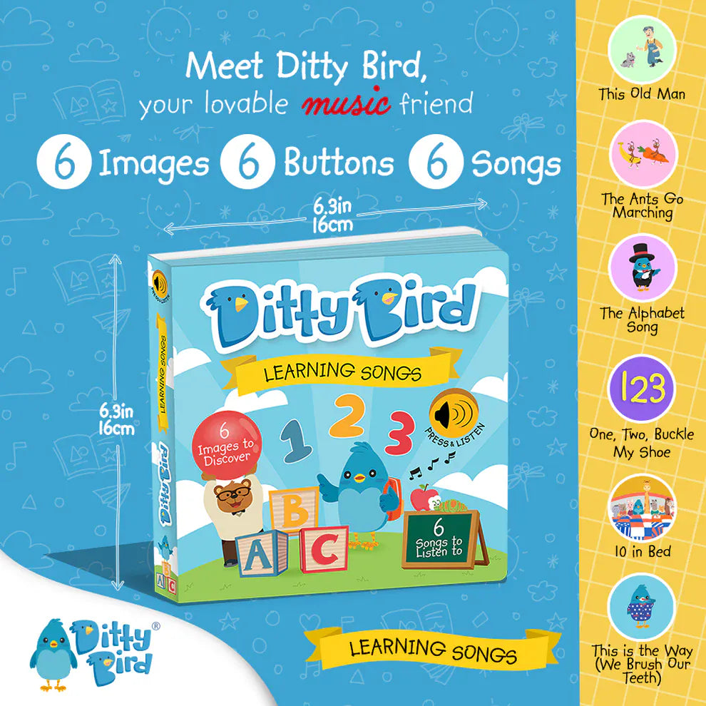 Ditty Bird Musical Books - Learning Songs - 033-UC