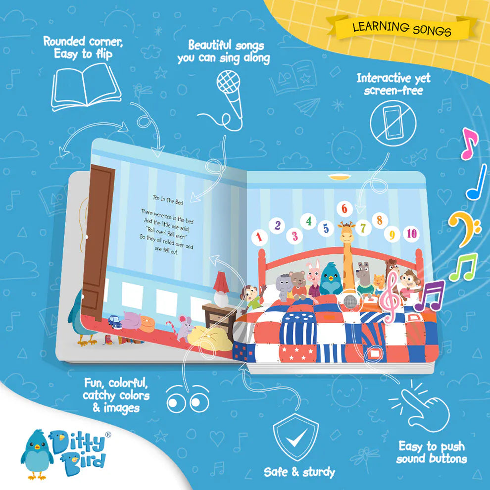 Ditty Bird Musical Books - Learning Songs - 033-UC
