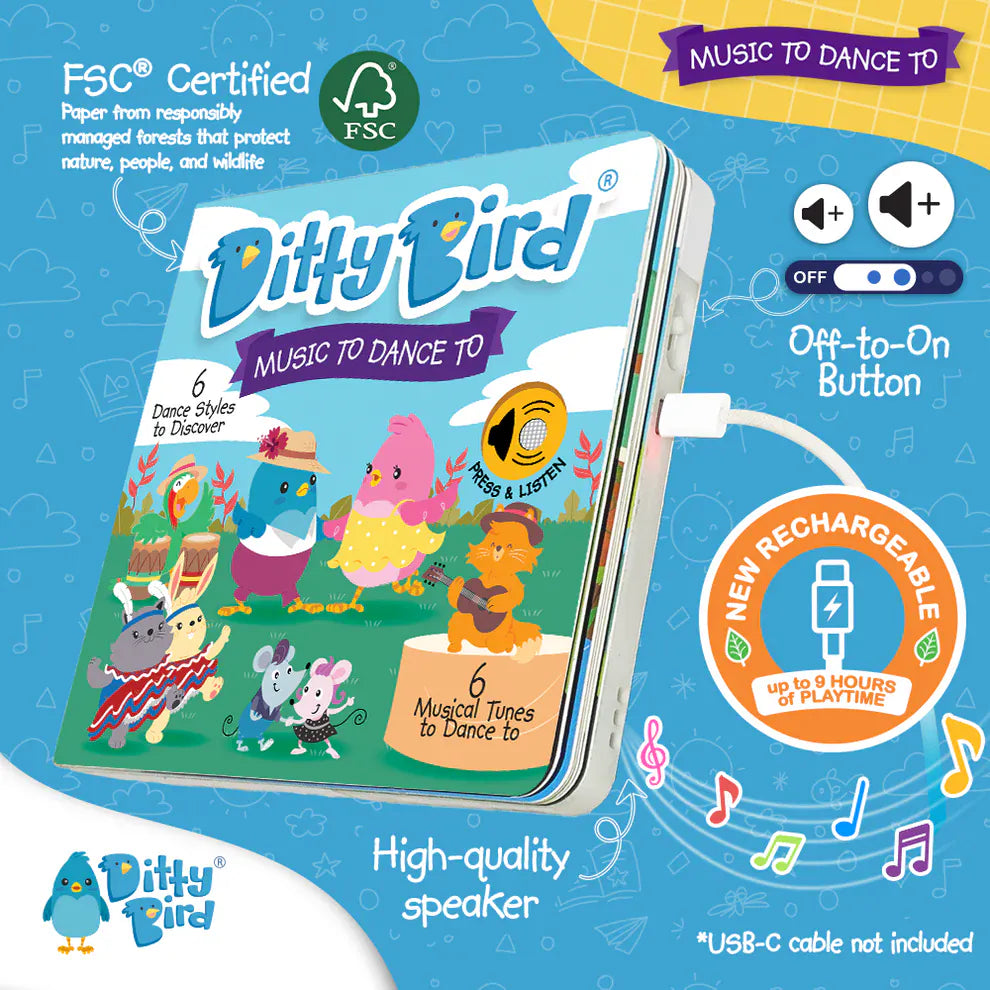 Ditty Bird Musical Books - Music to Dance to - 011-UC