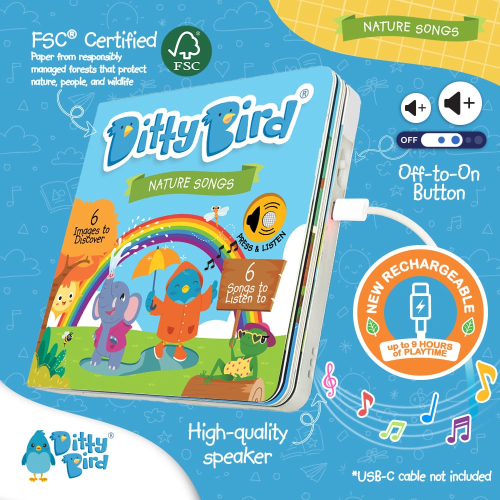 Ditty Bird Musical Books - Nature Songs