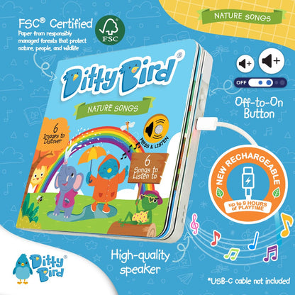 Ditty Bird Musical Books - Nature Songs