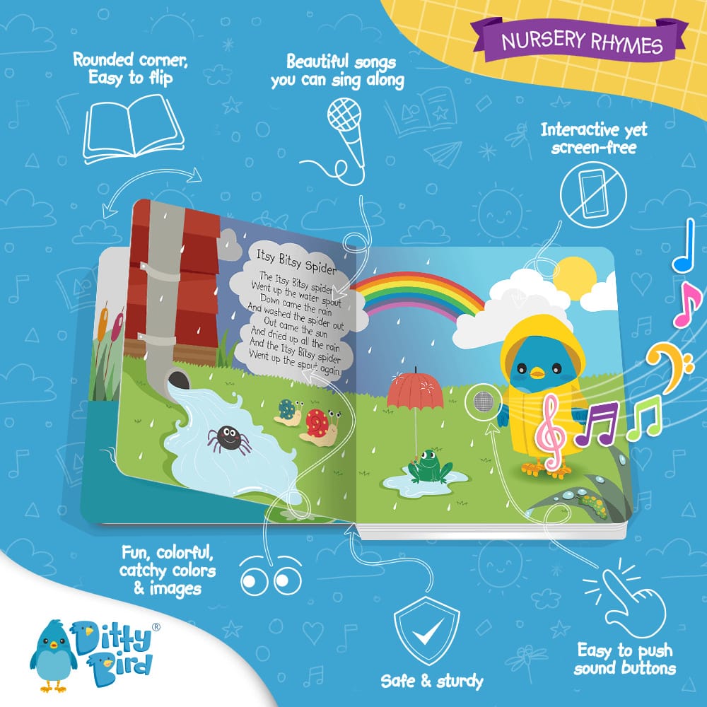 Ditty Bird Musical Books - Nursery Rhymes