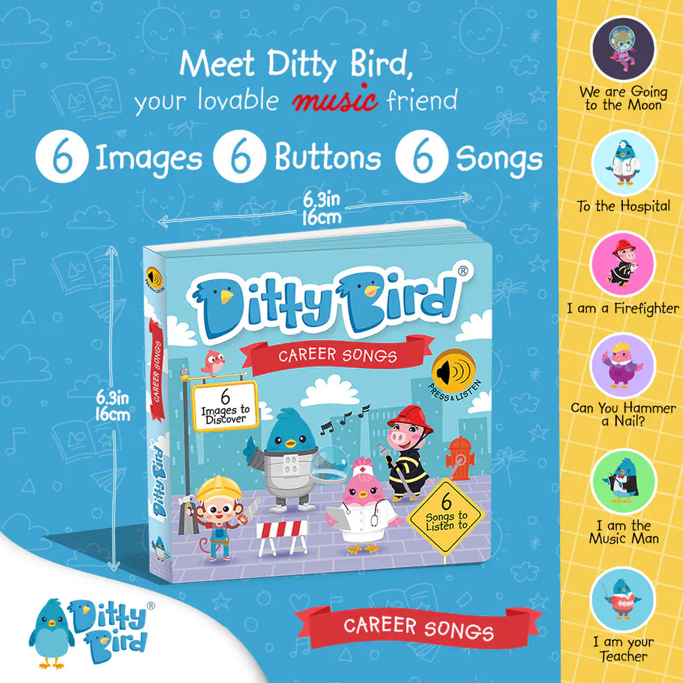 Ditty Bird Musical Books - When I Grow Up Songs - 037-UC