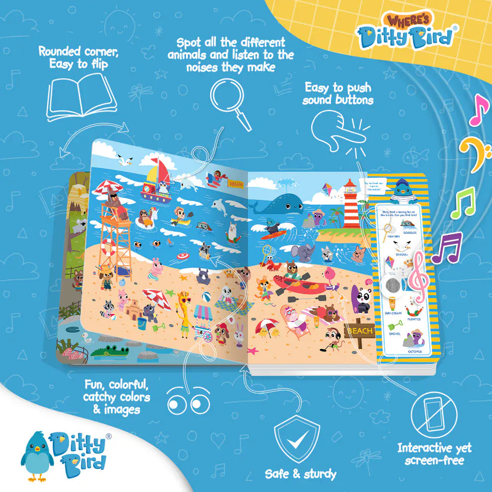 Ditty Bird Musical Books - Where's Ditty Bird - 008-UC