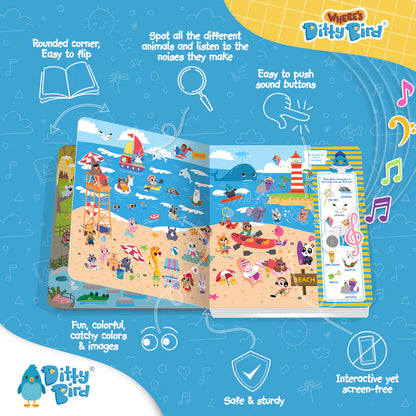 Ditty Bird Musical Books - Where's Ditty Bird - 008-UC