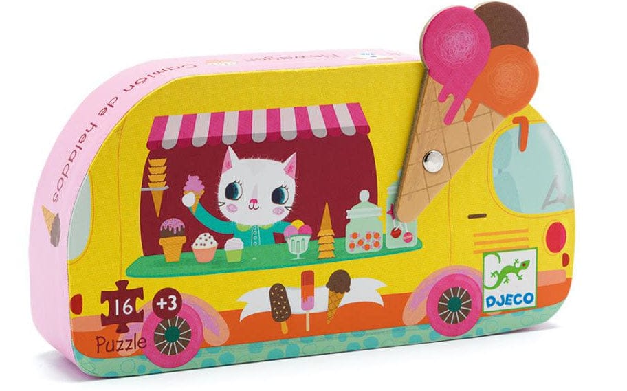 Djeco Mini Silhouette Puzzle - Ice Cream Truck - DJ07264