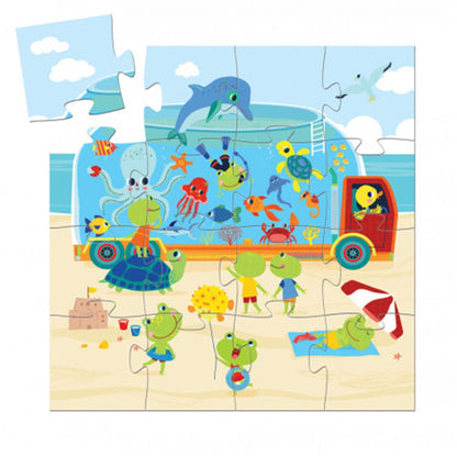 Djeco Mini Silhoutte Puzzle - The Aquarium - DJ07266