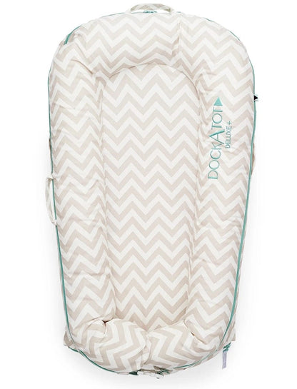 DockATot Deluxe+ Dock Cover - Silver Lining (chevron)