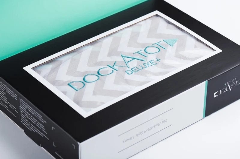 DockATot Deluxe+ Dock Cover - Silver Lining (chevron)